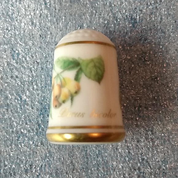 Franklin Porcelain 1979 Thimble Birds Flowers Tufted-Titmouse Parus Bicolor - Picture 2 of 4